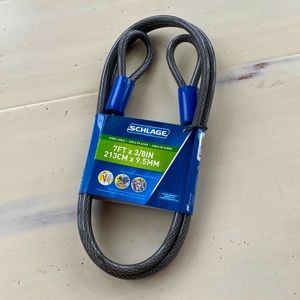 Schlage Flexible 3/8” Steel Looped Security Cable 7ft.
